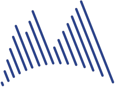 the logo for the company, with blue lines at The Westmount at Copper Mill