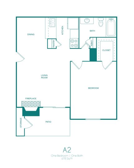 the floor plan for a two bedroom apartment at The Westmount at Copper Mill